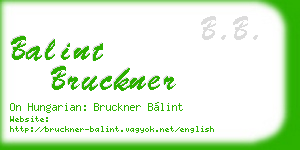balint bruckner business card